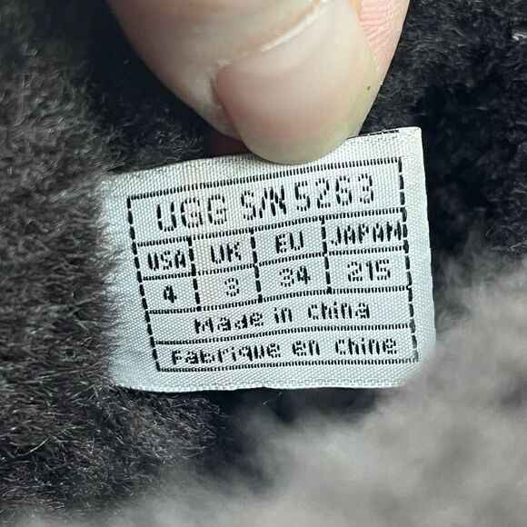 Ugg Brown Suede Leather Shearling Lined Short Boots 5263 Women's Size 4 - Picture 6 of 9